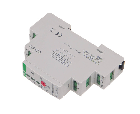 Przekaźnik zaniku i asymetrii faz 5A 1Z1R bez opóźnienia 0,2sek 40-55V F&F CZF-312