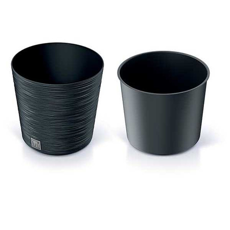 Doniczka z wkładem antracytowa Furu Square DFR300-S433