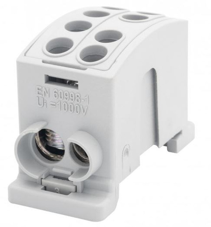 Złączka szynowa szara HLK 125A-2 (1x35,1x25 / 1x35,1x25) F-elektro F2.0372
