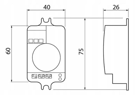 Mikrofalowy czujnik ruchu biały zasięg 2-8m SRC812 MINI 500W 240V 360st GTV AE-SRC812-MIN