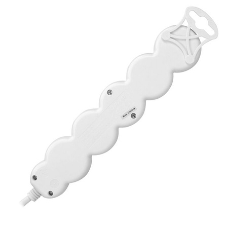 Przedłużacz 5-krotny z uziemieniem biały 5mb OMY 3x1 Orno OR-AE-13149/W/5M 
