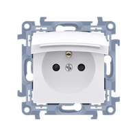 Gniazdo pojedyncze z uziemieniem IP44 biały SIMON 10 CGZ1B.01/11 Kontakt-Simon