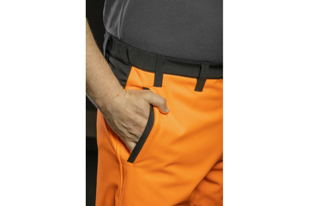 Spodnie ostrzegawcze softshell pomarańczowe L (52) TRAUN HT5K338-L Hogert