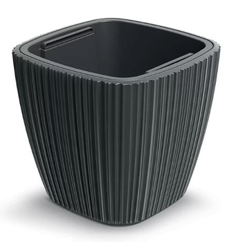 Doniczka z wkładem ciemny szary ORO DBOS300-419U