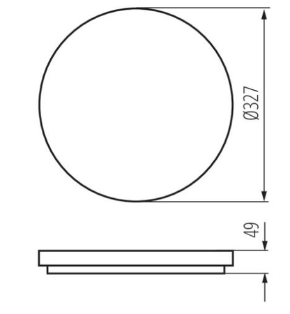 Plafon okrągły biały LED VARSO 24W 2160lm 3000K IP54 Kanlux 26444