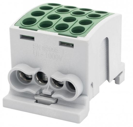 Złączka szynowa zielona HLK 100A-4 (1x25,3x16 / 1x25,3x16) F-elektro F2.0369