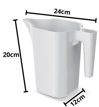 Konewka balkonowa nowoczesna biała 1,8 L Jug Prosperplast IKJ2-S449
