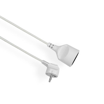 Przedłużacz z uziemieniem biały 1-gniazdo 2mb OMY 3x1 Elgotech EPS-102