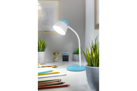 Lampka biurkowa niebieska Helin 6W 350lm 4000K 240V GTV LB-HEL6W-25-DEC