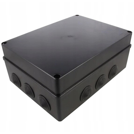 Puszka natynkowa hermetyczna czarna IP65 300 x 220 x 120mm Pawbol S-BOX 516CZ