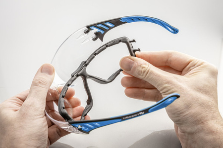 Okulary ochronne bezbarwne niebieskie uniwersalne LOTZEN Hogert HT5K010