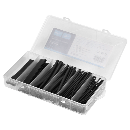 Zestaw koszulek termokurczliwych 100szt czarny OR-AE-13141/B ORNO