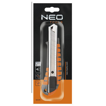 Nóż z ostrzem łamanym 18mm z metalowy korpusem NEO 63-011