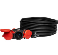 Przedłużacz 3-gniazdowy z uziemieniem 20mb OW 3x1,5mm IP54 Plastrol W-98999