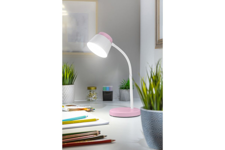 Lampka biurkowa różowa Helin 6W 350lm 4000K  240V GTV LB-HEL6W-20-DEC