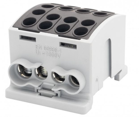 Złączka szynowa czarna HLK 100A-4 (1x25,3x16 / 1x25,3x16) F-elektro F2.0365