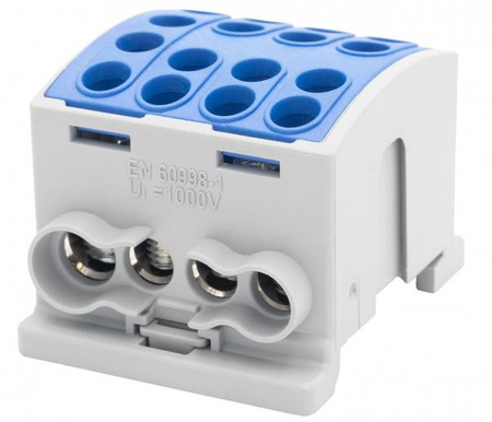 Złączka szynowa niebieska HLK 125A-4 (1x35,3x25 / 1x35,3x25) F-elektro F2.0383