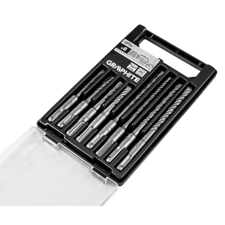 Wiertła do betonu SDS Plus z podwójną spiralą 5/6/8/10 dł 110mm 160mm NEO 8 szt