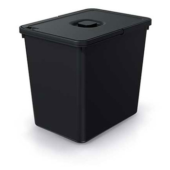 Kosz na śmieci z pokrywką czarny 23 L SYSTEMA BASICA Keden NKS23W-S411