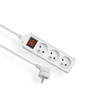 Przedłużacz z uziemieniem i wyłącznikiem biały 3-gniazda 3m OMY 3x1 Elgotech EPS-303W