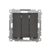 Przycisk potrójny czarny mat Simon 55 TP31.01/149 Kontakt-Simon