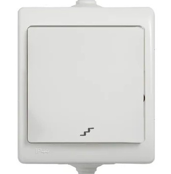 Łącznik schodowy natynkowy hermetyczny biały IP44 VENA 150406