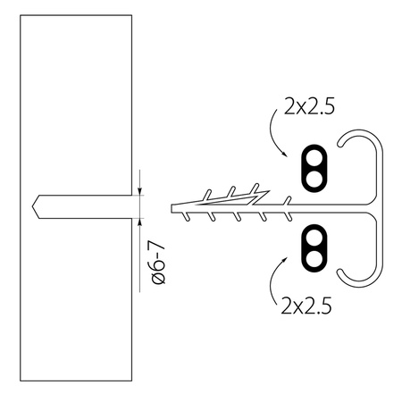 Uchwyt szybkiego montażu płaski USMP-2 BIS biały 500szt. 16.77