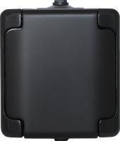 Gniazdo pojedyncze natynkowe hermetyczna czarne IP54 BRYZA 180932