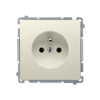 Gniazdo pojedyncze z uziemieniem beżowe Basic BMGZ1.01/12 Kontakt-Simon