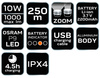 Latarka akumulatorowa ładowana przez USB 1000 lm P9 LED NEO 99-035