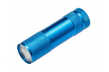 Latarka LED 3W 150lm 6400K 22m IP20 3xAAA niebieska na baterie GTV LT-LK3WBL-60