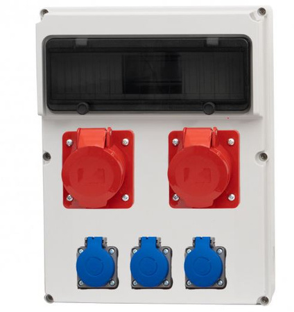 Rozdzielnia stacjonarna FEMO 13-mod gniazda 16A 5p 32A 5p 3x230V F-elektro 74183.0