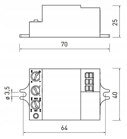 Mikrofalowy czujnik ruchu biały zasięg 8m SRC812 1200W 360st IP20 GTV AE-SRC812-00