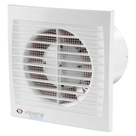Wentylator osiowy fi 125mm z timerem higrostatem cichy biały 125SILENTA-STHL 