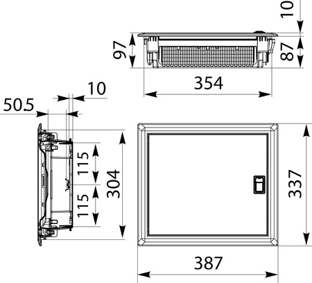 Rozdzielnia podtynkowa modułowa 1 x 14-mod IP40 IDEAline 69.014
