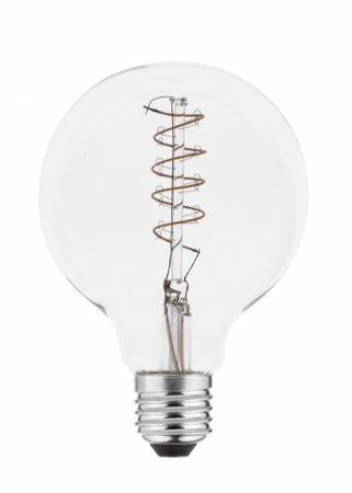 Żarówka LED FILAMENT SPIN 4,0W 265lm 2200K G95, E27 360st GTV LD-G95FLS4-22