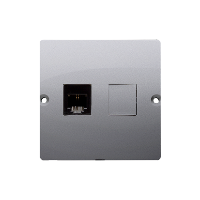 Gniazdo telefoniczne pojedyncze RJ11 Inox BASIC BMTF1.02/21 Kontakt-Simon