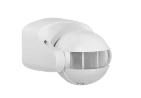 Czujnik ruchu biały zasięg 10m CR-1 1200W 240V 180st IP44 GTV CR-CR1000-00