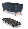 Doniczka na nóżkach antracytowa Gracia Case Beton Effect DGCL600E-S433