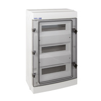 Rozdzielnia natynkowa hermetyczna modułowa 3 x 12-mod IP65 RH IP65 36.143