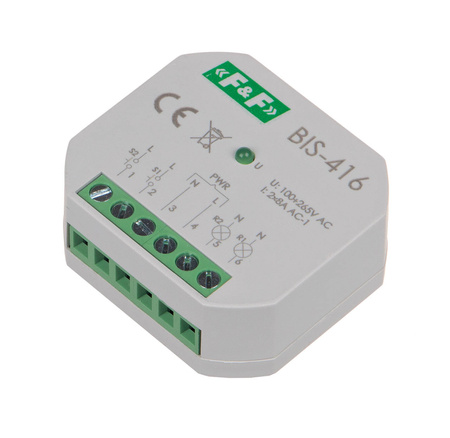 Przekaźnik bistabilny do puszku 2Z 8A 230V F&F BIS-416