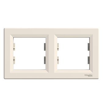 Ramka 2-krotna pozioma kremowa Asfora EPH5800223 Schneider