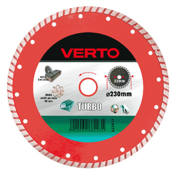 Tarcza diamentowa 230x 22.2mm turbo VERTO 61H2T9
