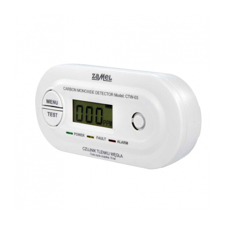 Czujnik tlenku węgla bateryjny CTW-03 Zamel GAR10000057