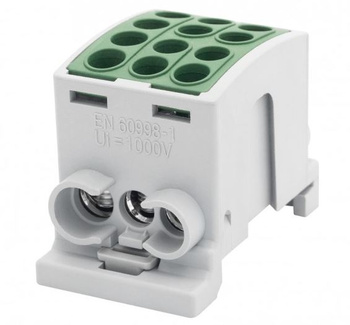 Złączka szynowa zielona HLK 100A-3 (1x25,2x16 / 1x25,2x16) F-elektro F2.0364