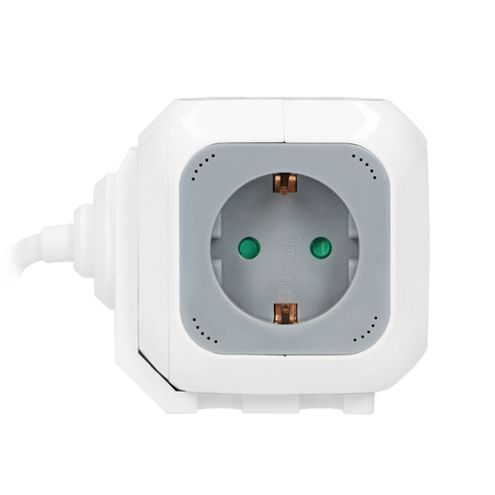 Przedłużacz 4-gniazda schuko ładowarka 2 x USB 1,4m Orno OR-AE-13144(GS)/L