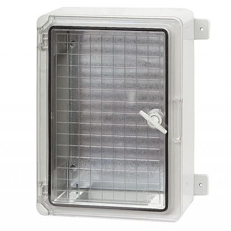 Szafa z tworzywa ABS IP65 szara 500 x 700 x 250 drzwi przeźroczyste F1.0132 F-elektro