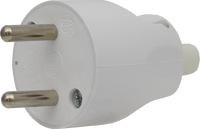 Wtyczka prosta bez uziemienia biała KOS 400440