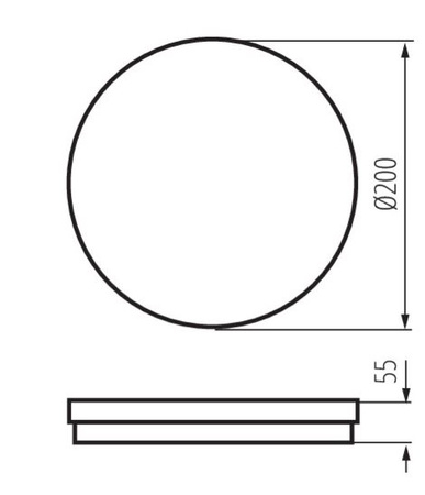Plafon okrągły czarny LED BENO ECO 12W 1050lm(WW)/1150lm(NW)/1100lm(CW) 3000/4000/6500K regulacja barwy IP65 38381
