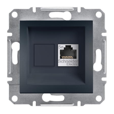 Gniazdo pojedyncze komputerowe RJ45 kat.5e antracyt Asfora EPH5000171 Schneider